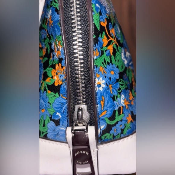 Coach Sierra Mini Rose Meadow Blue Floral Satchel - Picture 7 of 12